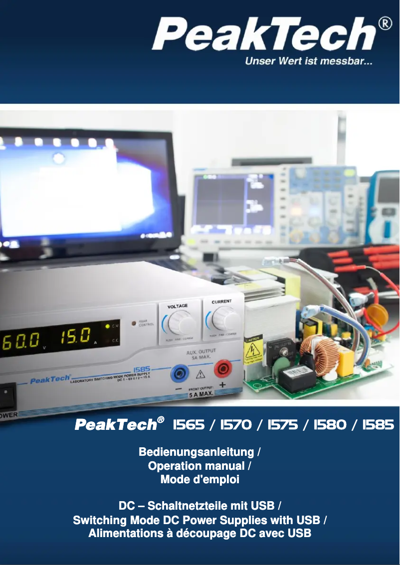 Página 1 del manual Manual de usuario PeakTech 1570