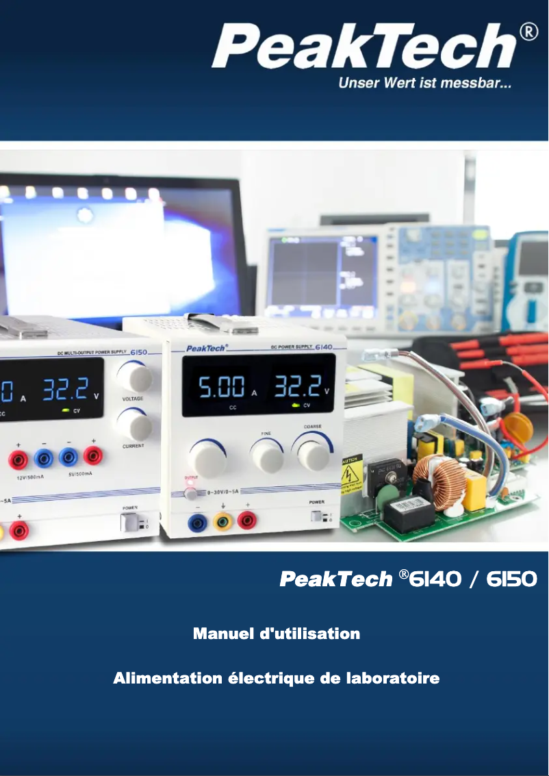 Page 1 de la notice Manuel utilisateur PeakTech 6140