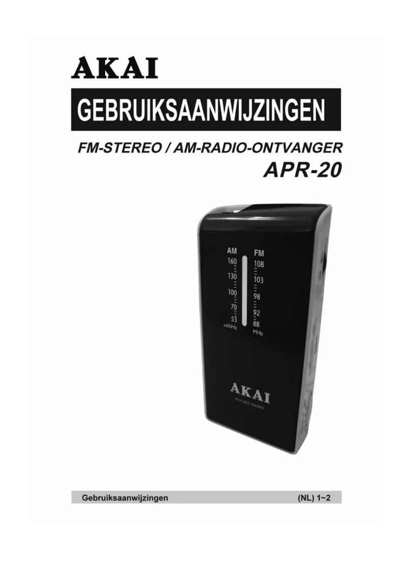 Page 1 de la notice Manuel utilisateur AKAI APR 20