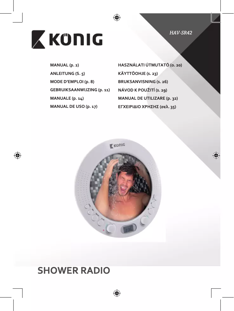 Page n°1 - Manuel utilisateur Konig HAV-SR42