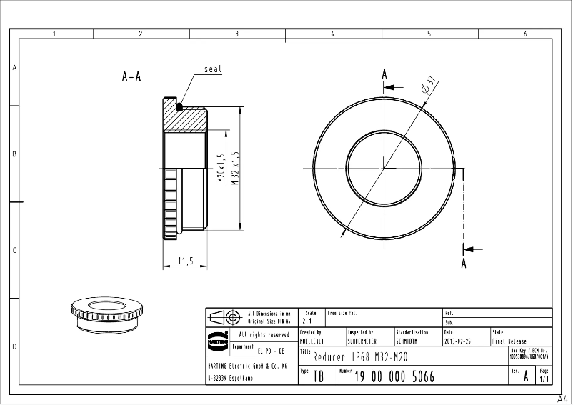 Page n°1 - Manuel utilisateur Harting 19 00 000 5066