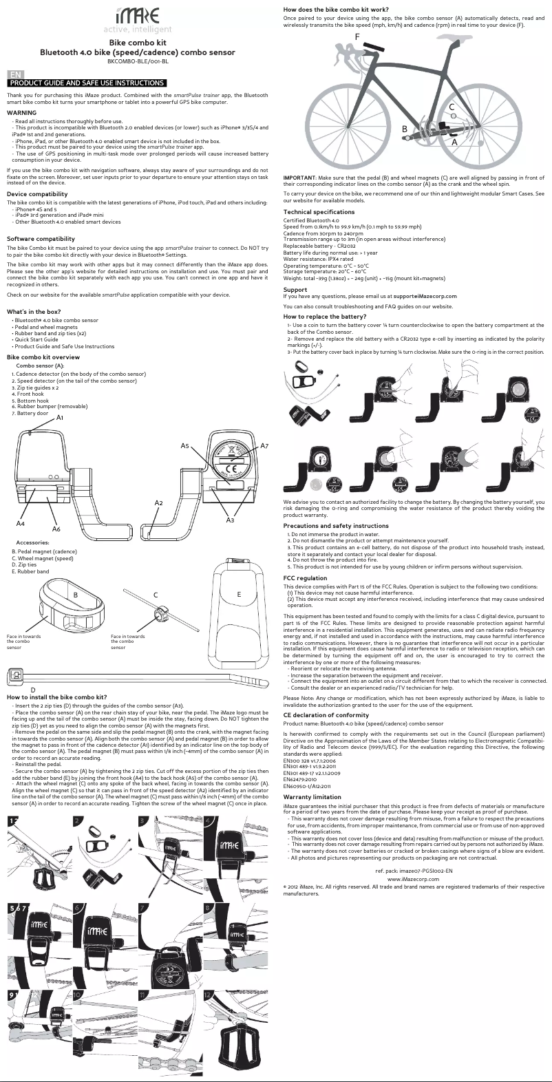 Página 1 del manual Manual de usuario iMaze Bike Combo Kit