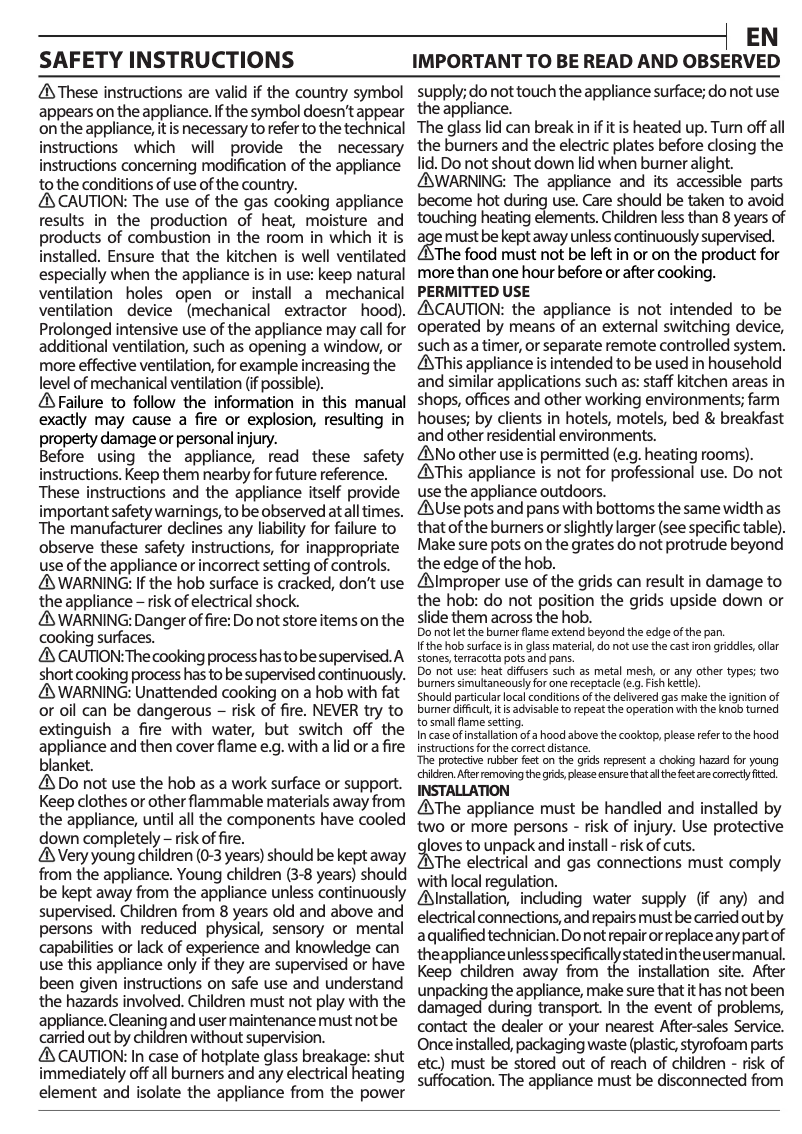 Page 1 de la notice Manuel d'utilisation et d'entretien Whirlpool AKWL 628/IXL