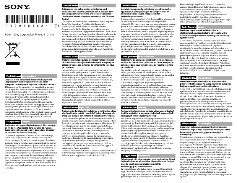 Page 1 de la notice Manuel utilisateur Sony MDR-XD150