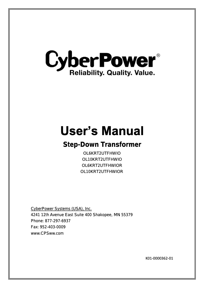 Image de la première page du manuel de l'appareil OL6KRT2UTFHWIOR