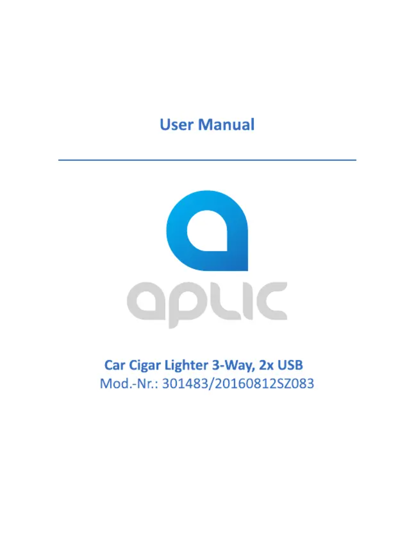 Page n°1 - Manuel utilisateur Aplic 301483