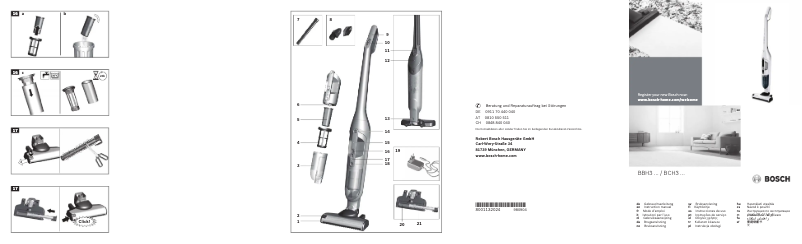 Page n°1 - Manuel utilisateur Bosch Flexxo Serie 4 BBH3211GB