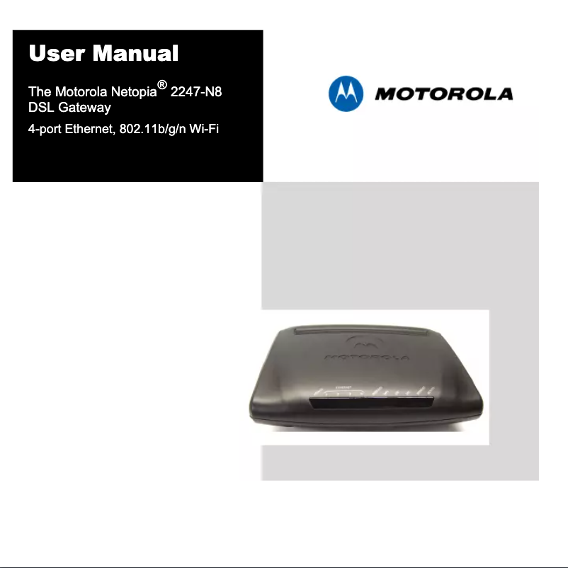 Image de la première page du manuel de l'appareil Netopia 2247-N8