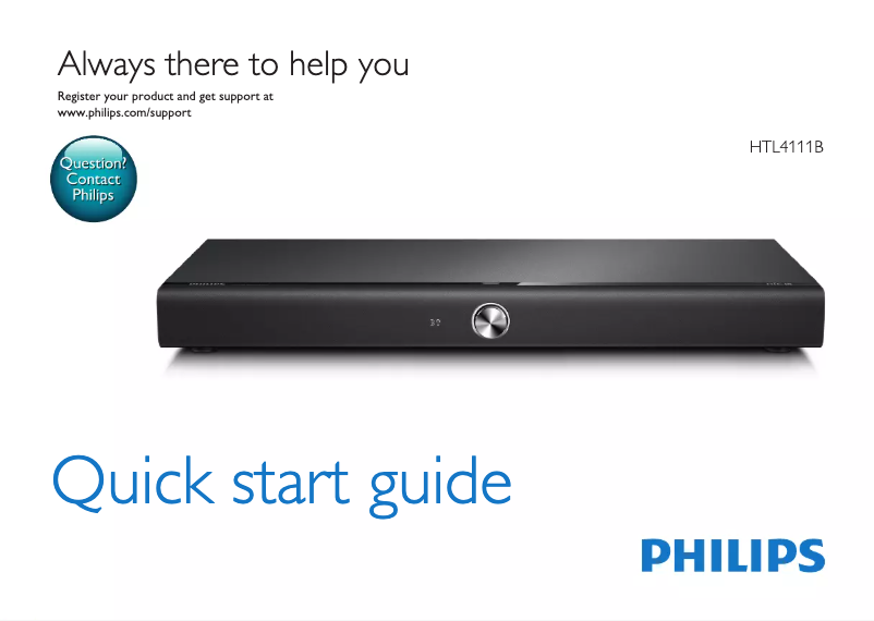 Page 1 de la notice Manuel utilisateur Philips HTL4111B