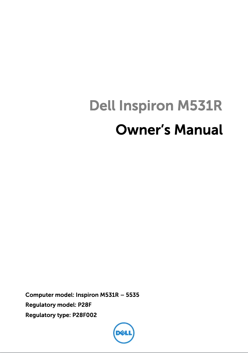 Page 1 de la notice Manuel utilisateur Dell Inspiron 5535