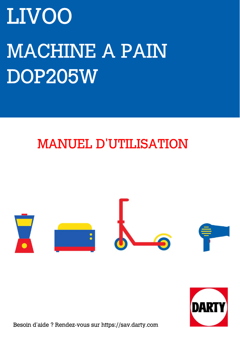 Page 1 de la notice Manuel utilisateur Livoo DOP205