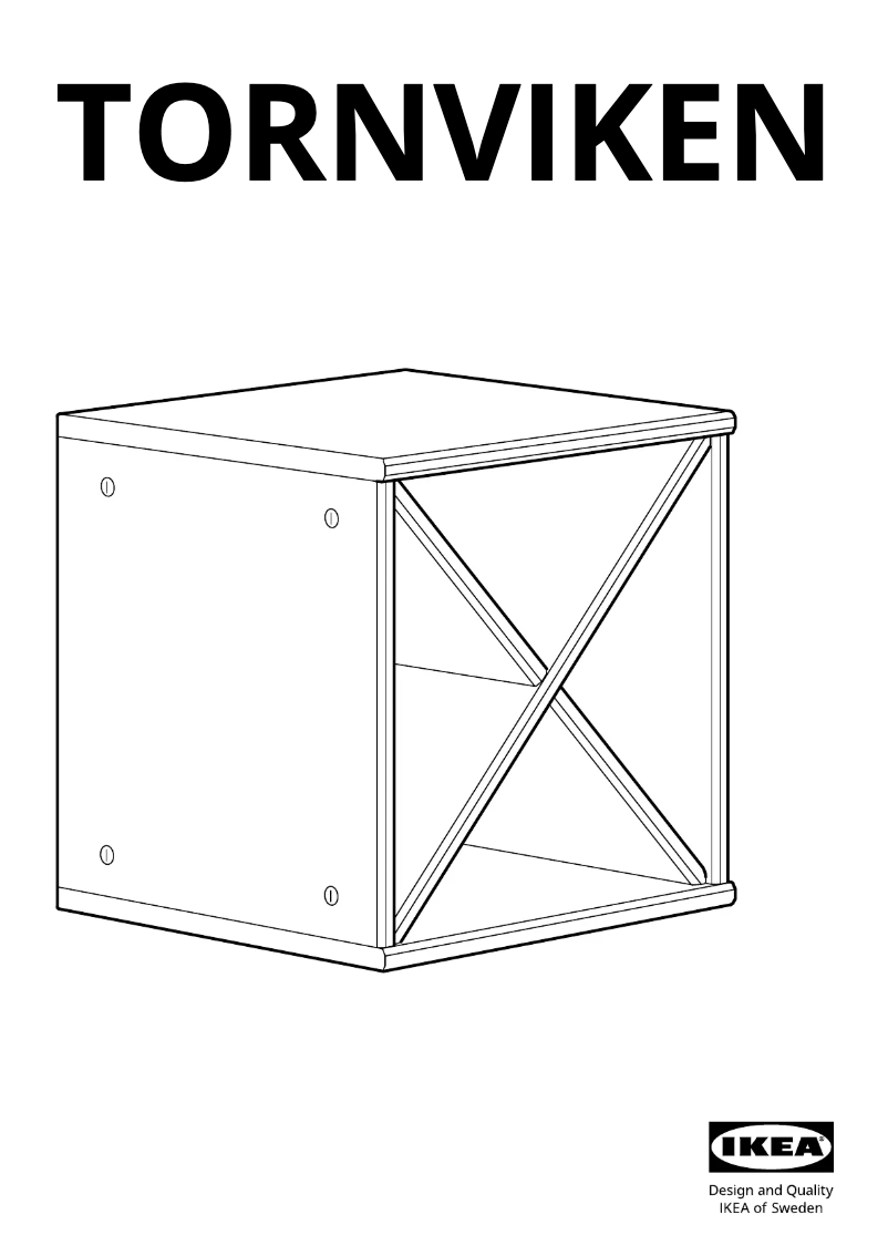 Page 1 de la notice Manuel utilisateur Ikea TORNVIKEN 103.589.99