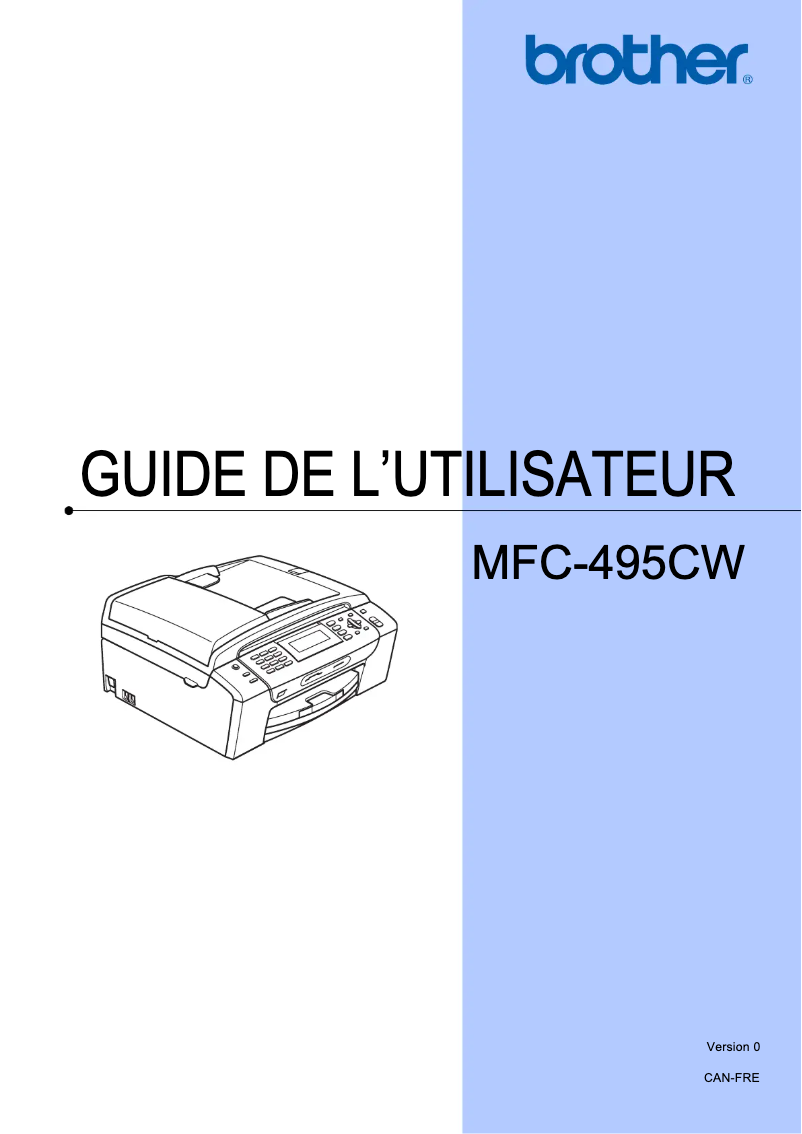 Page 1 de la notice Manuel utilisateur Brother MFC-495CW