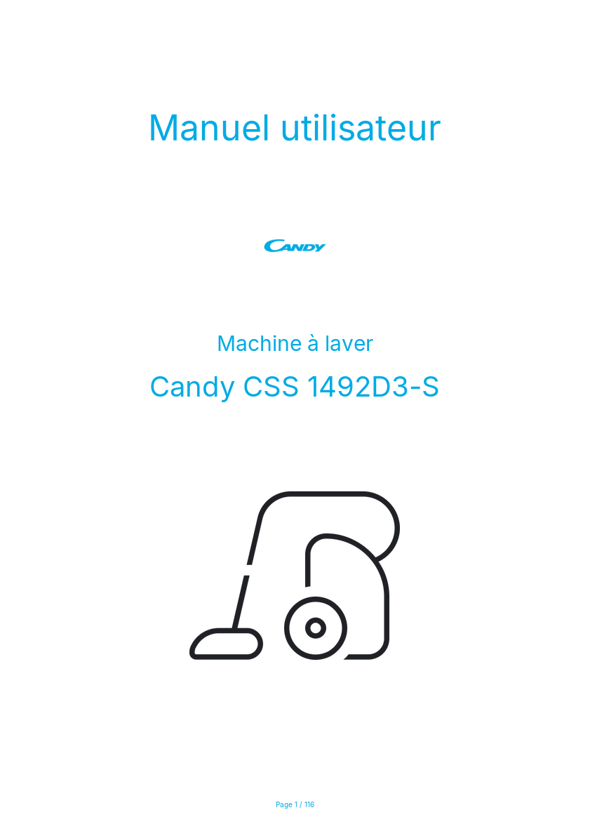 Image de la première page du manuel de l'appareil CSS 1492D3-S