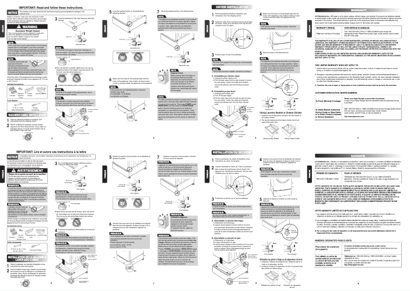 Page n°1 - Guide d'installation LG WDP6M