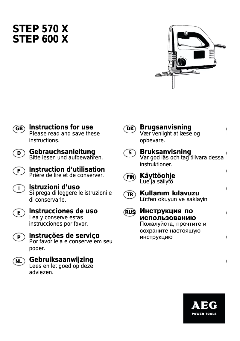 Page n°1 - Manuel utilisateur AEG STEP 570 X