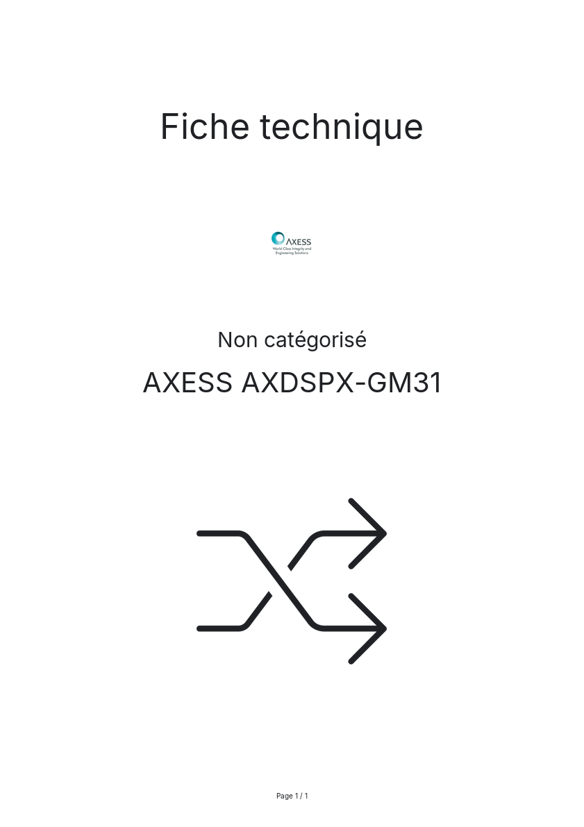 Image de la première page du manuel de l'appareil AXDSPX-GM31