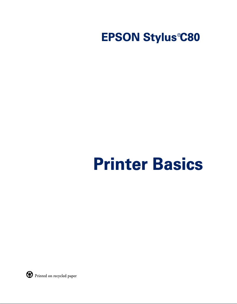Page n°1 - Manuel utilisateur Epson Stylus C80N