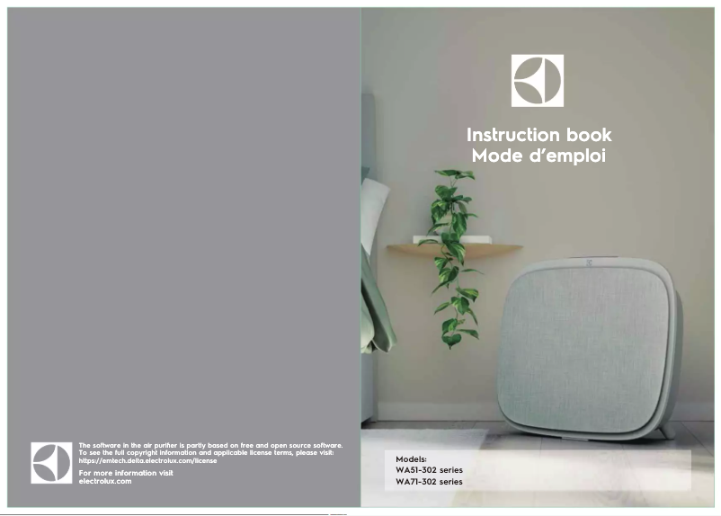 Page 1 of the manual User Manual Electrolux Well A7 WA71-302GY