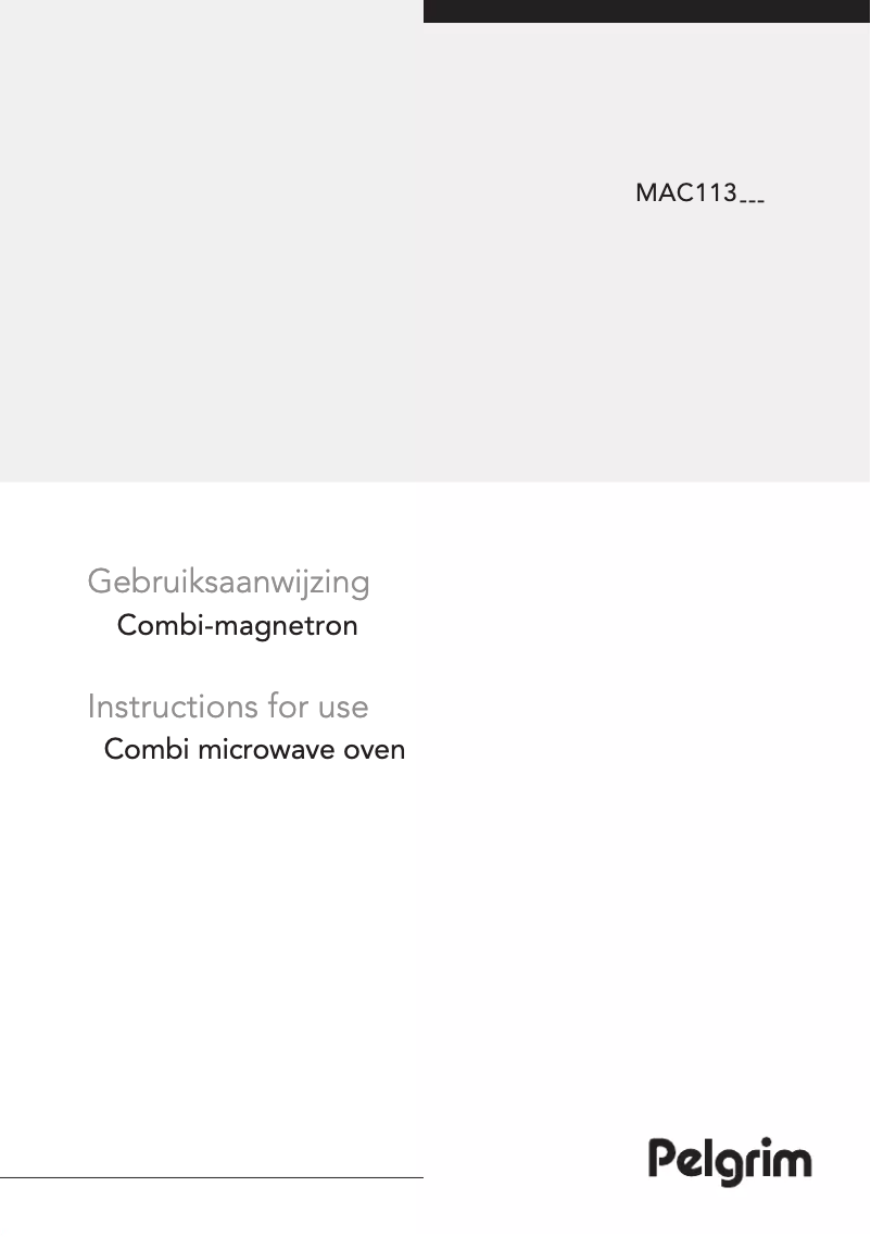 Page 1 de la notice Manuel utilisateur Pelgrim MAC113GLS