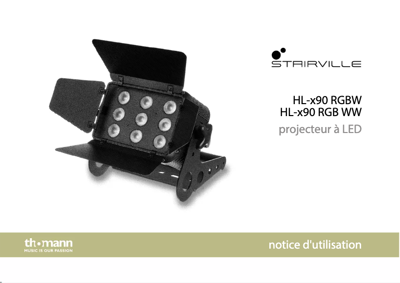 Page 1 de la notice Manuel utilisateur Stairville HL-x90