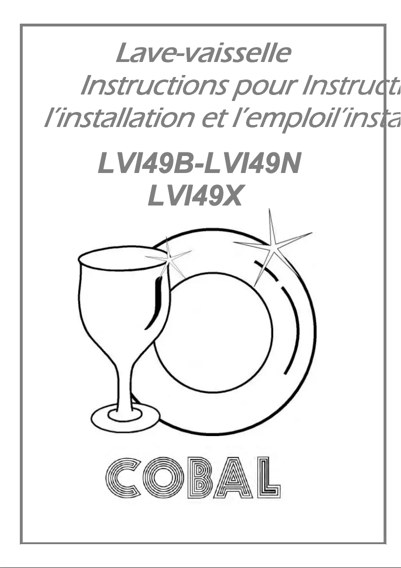 Page n°1 - Manuel utilisateur Cobal LVP49B