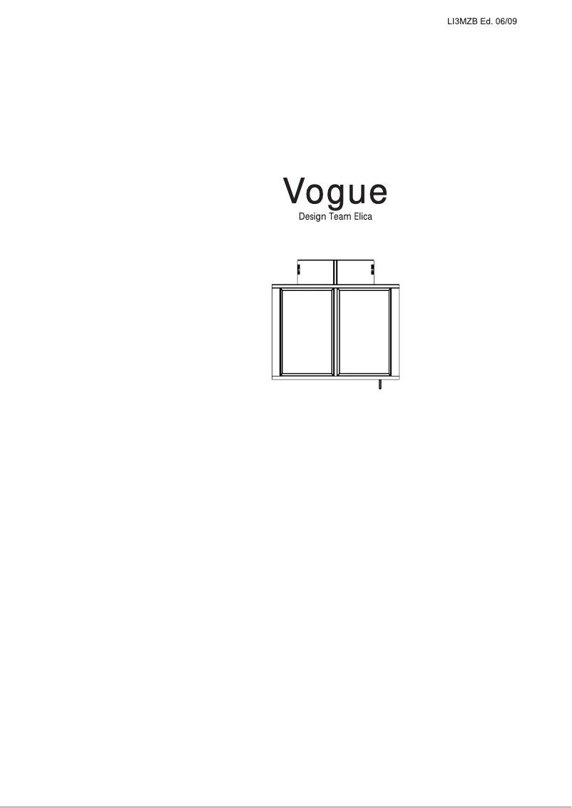 Image de la première page du manuel de l'appareil Vogue