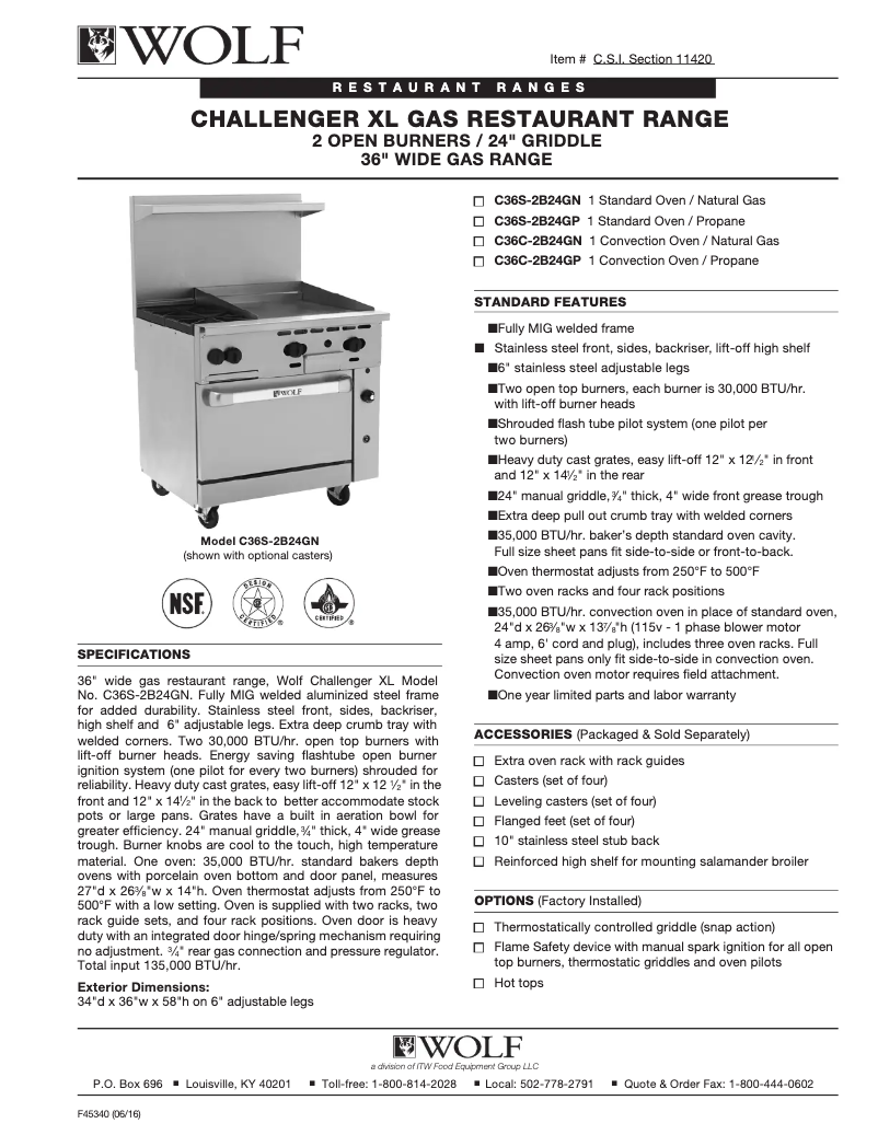 Image de la première page du manuel de l'appareil C36C-2B24G