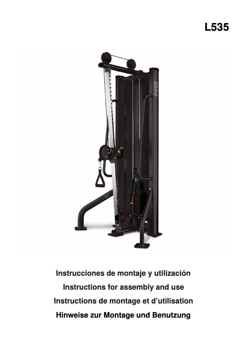 Page 1 de la notice Manuel utilisateur BH Fitness L485