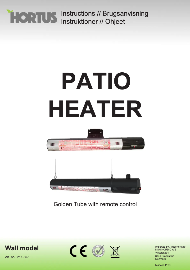 Page 1 de la notice Manuel utilisateur Hortus 211-357