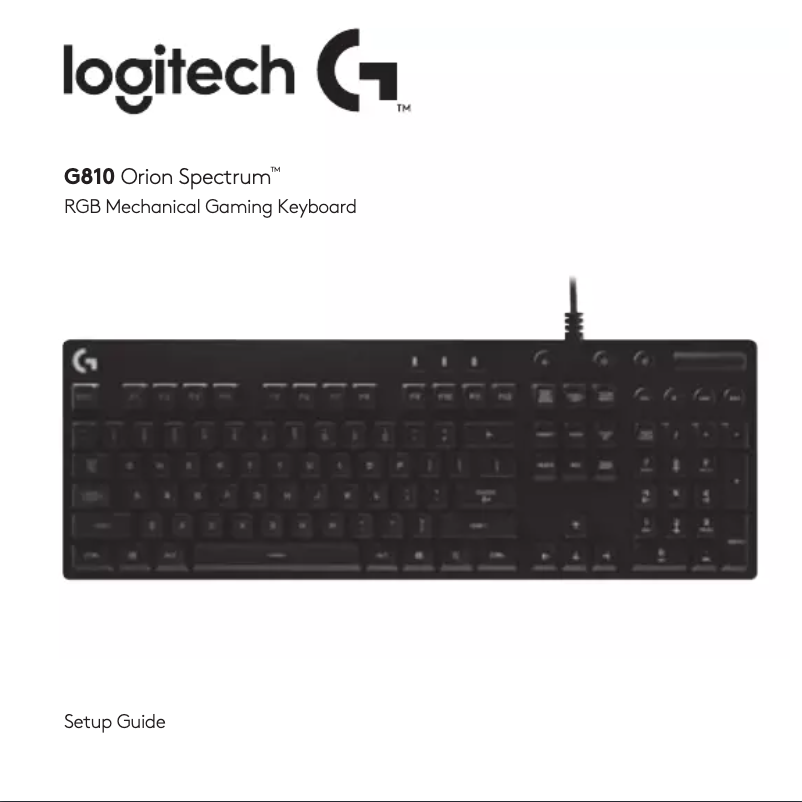 Page 1 de la notice Manuel utilisateur Logitech G910 Orion Spectrum