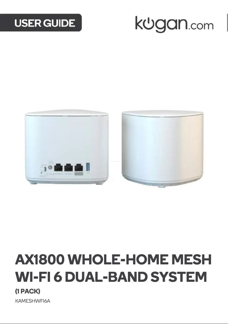 Page 1 de la notice Manuel utilisateur Kogan KAMESHWFI6A