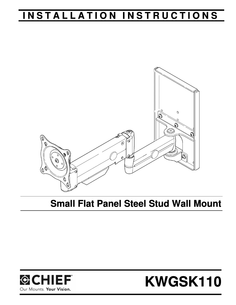 Page 1 de la notice Manuel utilisateur Chief KWGSK110B