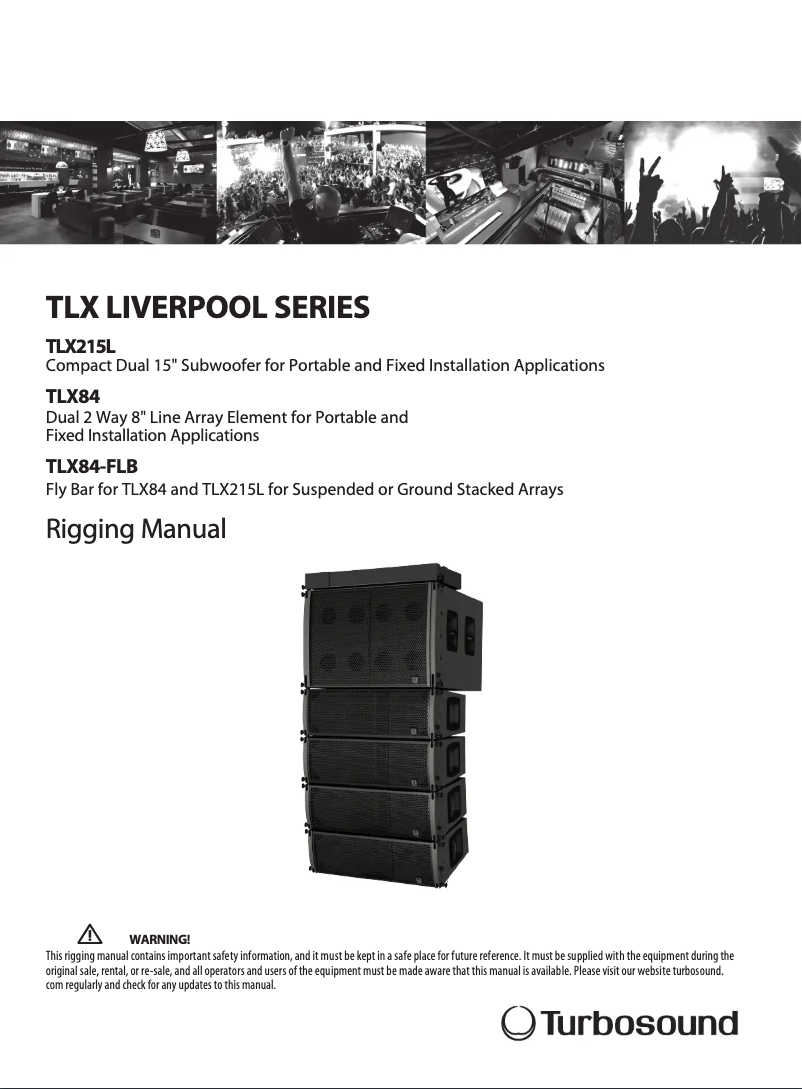 Page n°1 - Manuel utilisateur Turbosound Liverpool TLX84-FLB