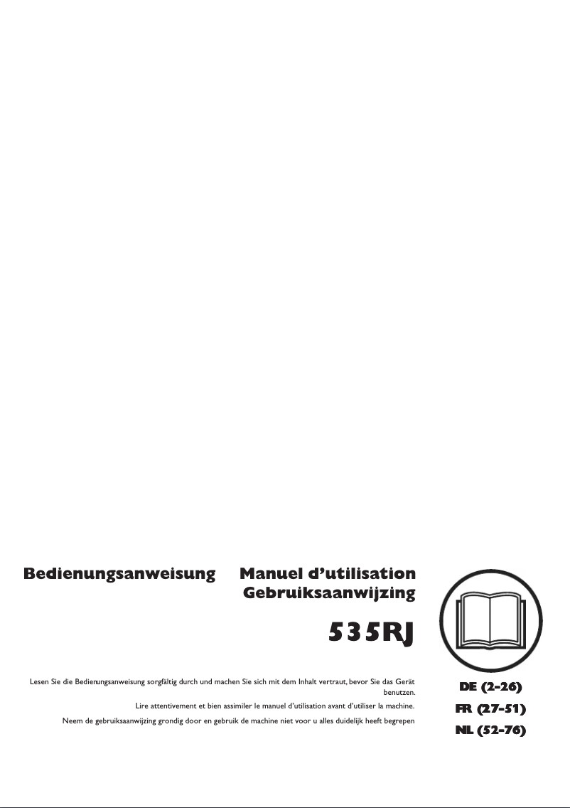 Image de la première page du manuel de l'appareil 535RJ