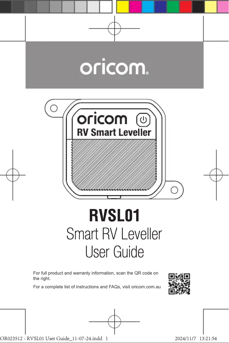 Page 1 de la notice Manuel utilisateur Oricom RVSL01