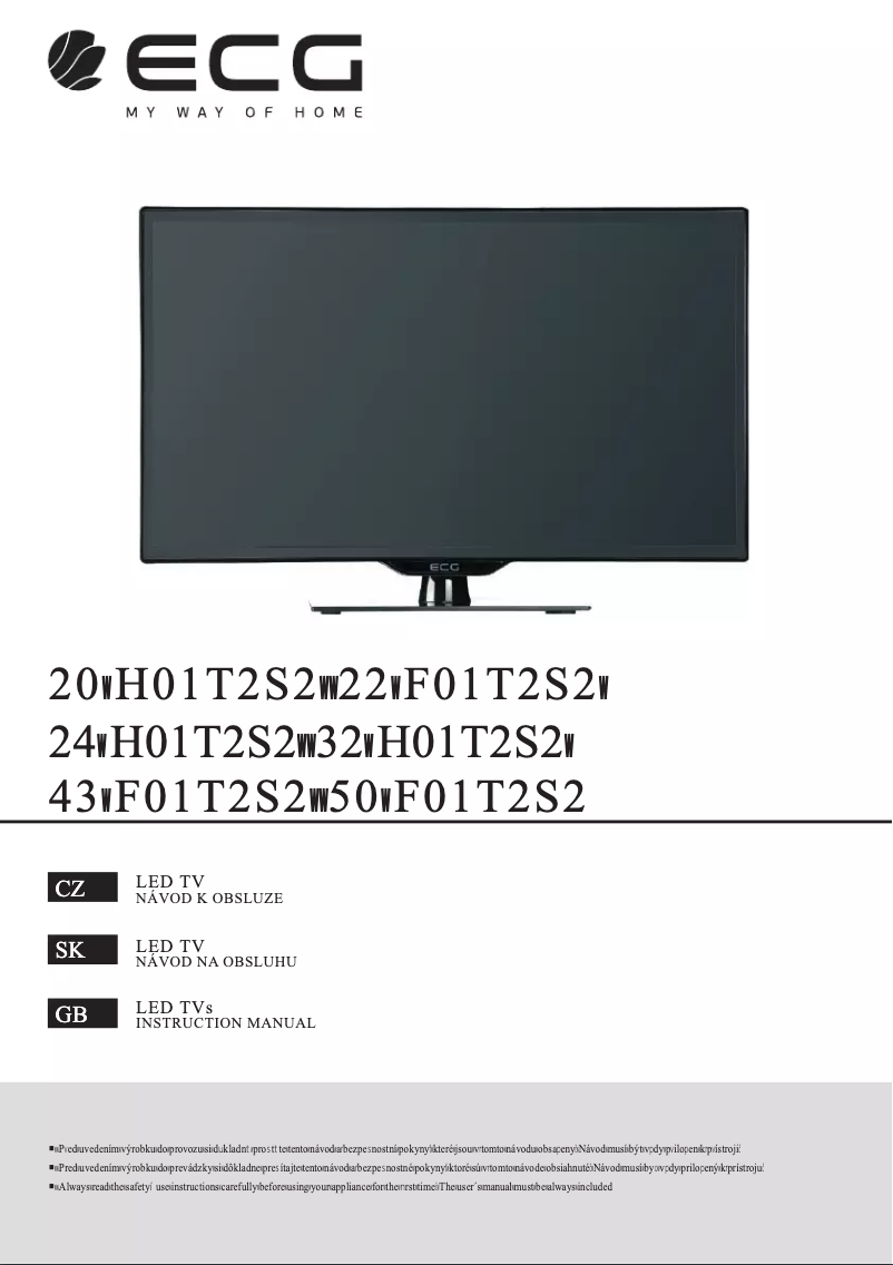 Image de la première page du manuel de l'appareil 43 F01T2S2