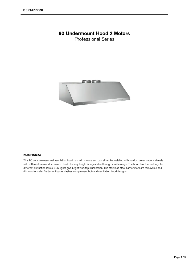 Image de la première page du manuel de l'appareil KU90PRO2XA