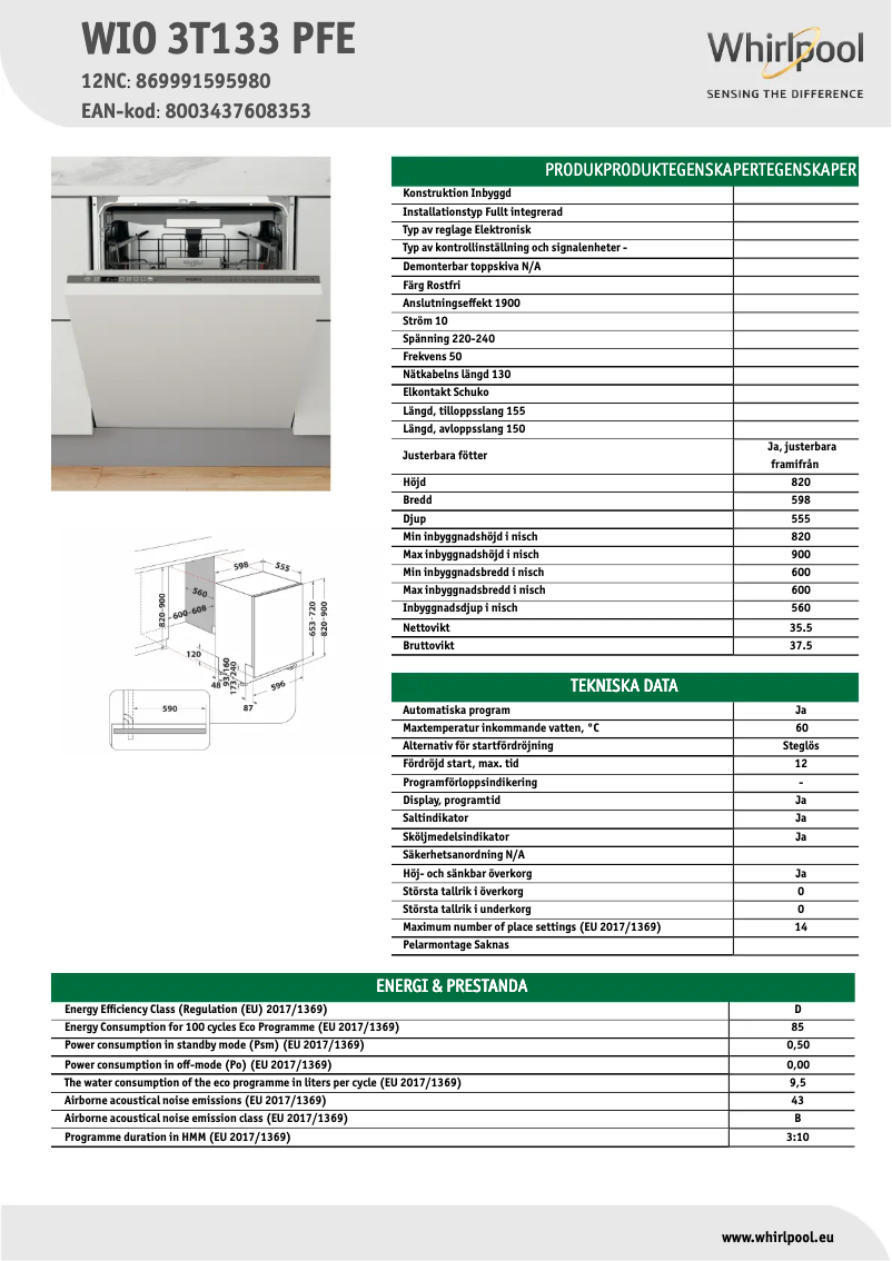 Image de la première page du manuel de l'appareil WIO 3T133 PFE