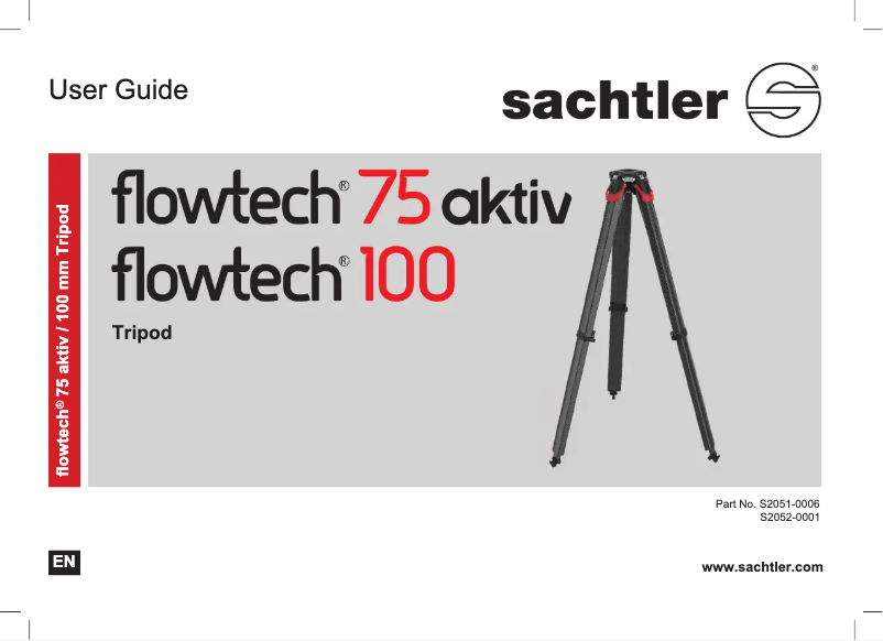 Page 1 de la notice Manuel utilisateur Sachtler flowtech 100 GS