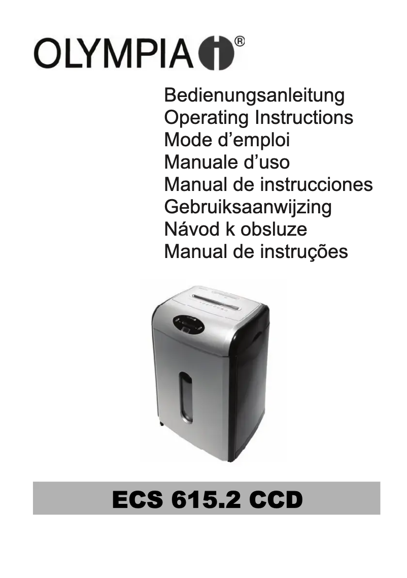 Page 1 de la notice Manuel utilisateur Olympia ECS 615.2