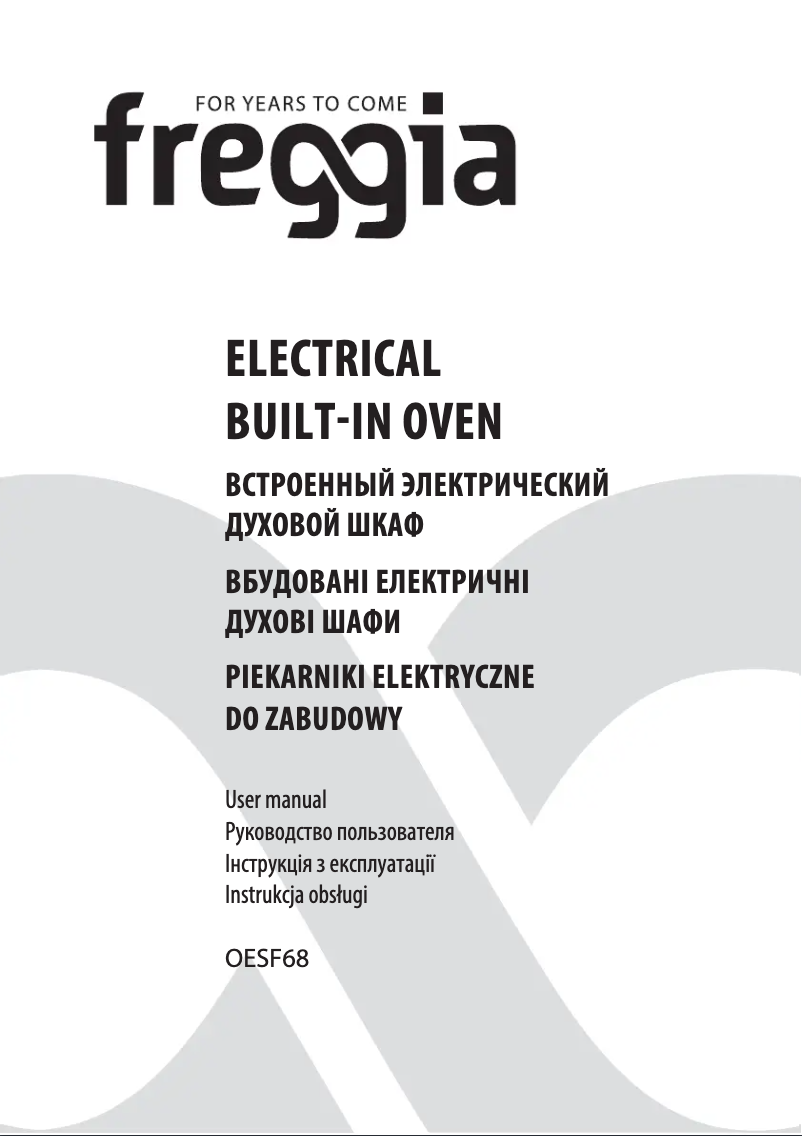 Page 1 de la notice Manuel utilisateur Freggia OESF68