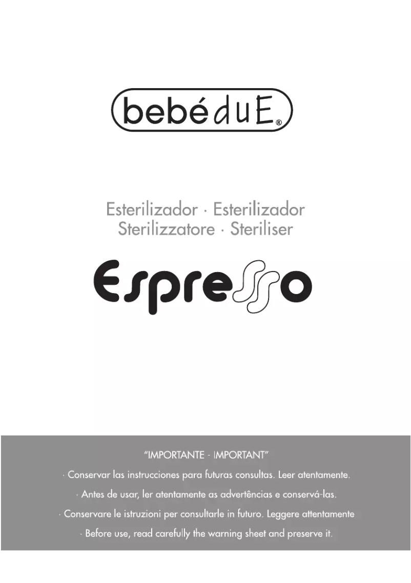 Image de la première page du manuel de l'appareil Espresso
