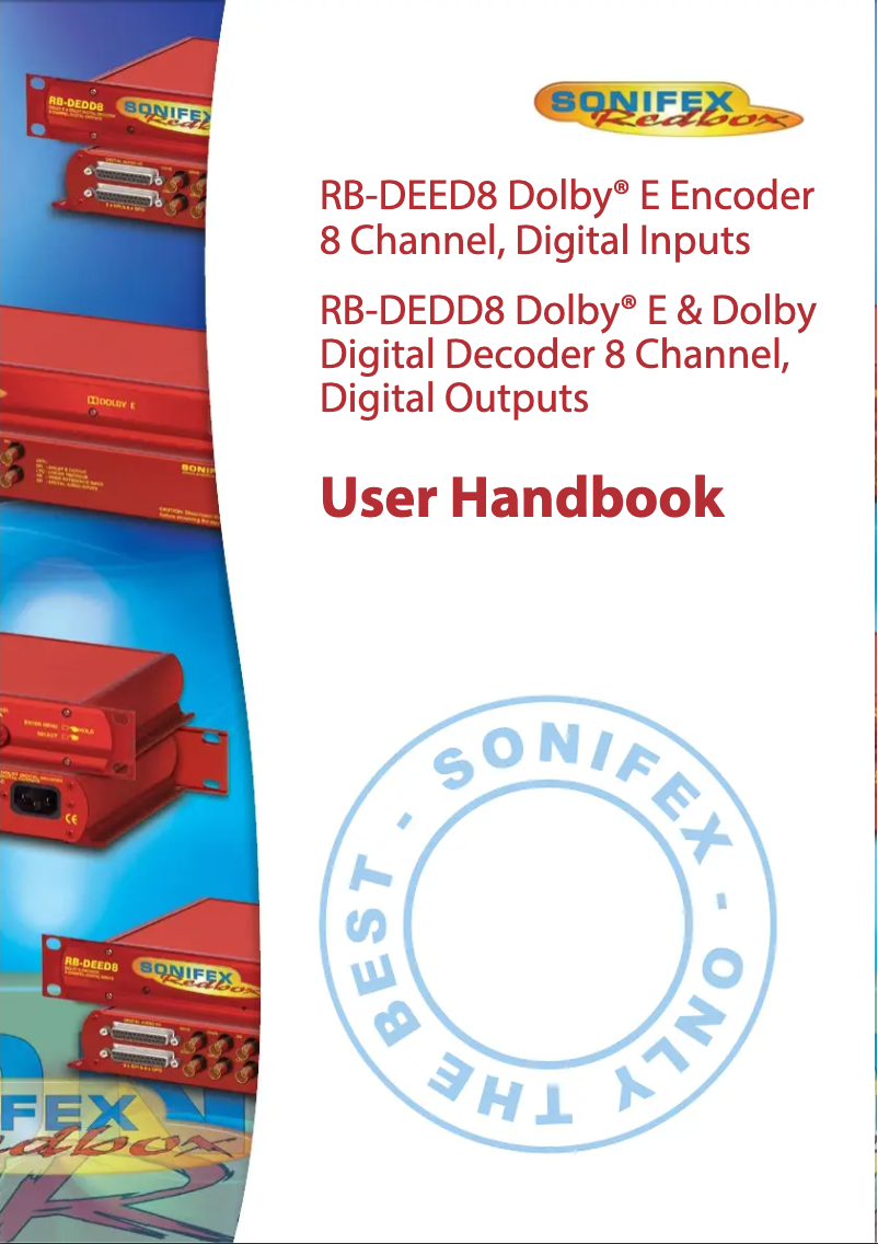 Page n°1 - Manuel utilisateur Sonifex Redbox RB-DEED8
