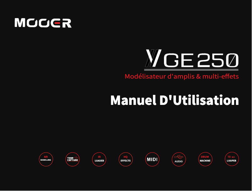Page n°1 - Manuel utilisateur Mooer GE250