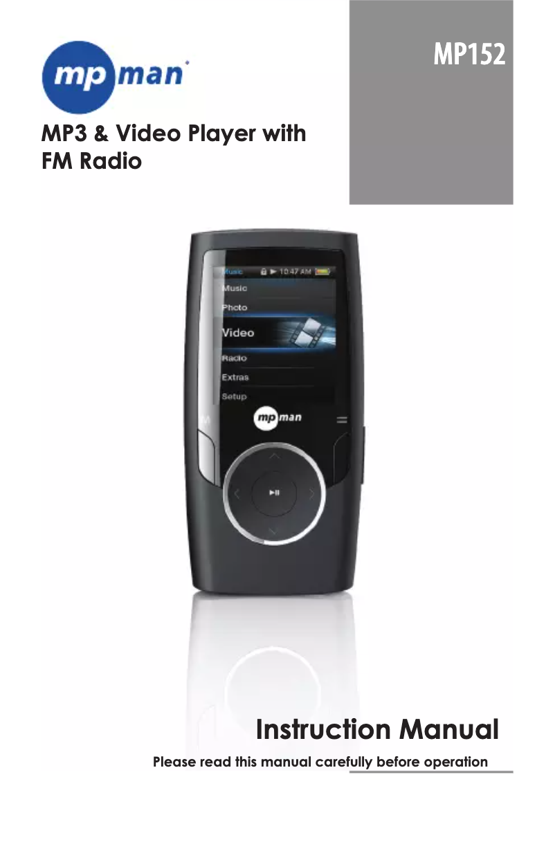 Image de la première page du manuel de l'appareil MP162