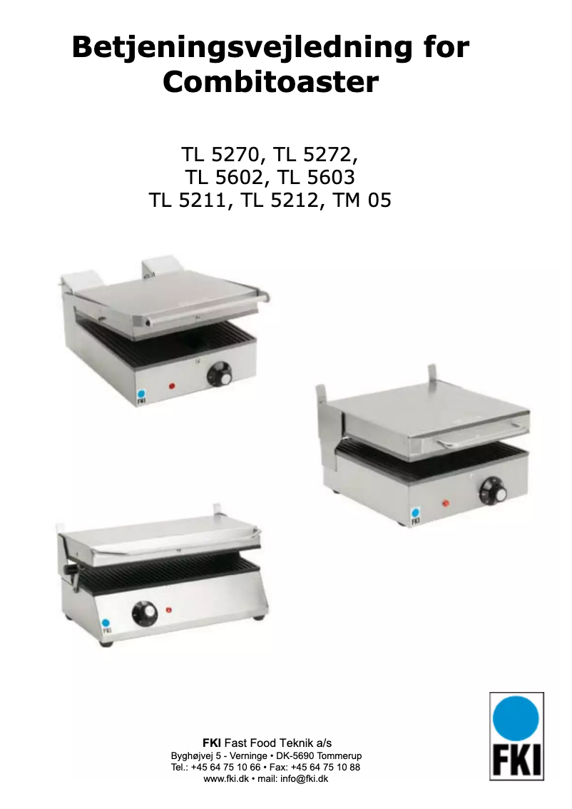 Page n°1 - Manuel utilisateur FKI TL 5211