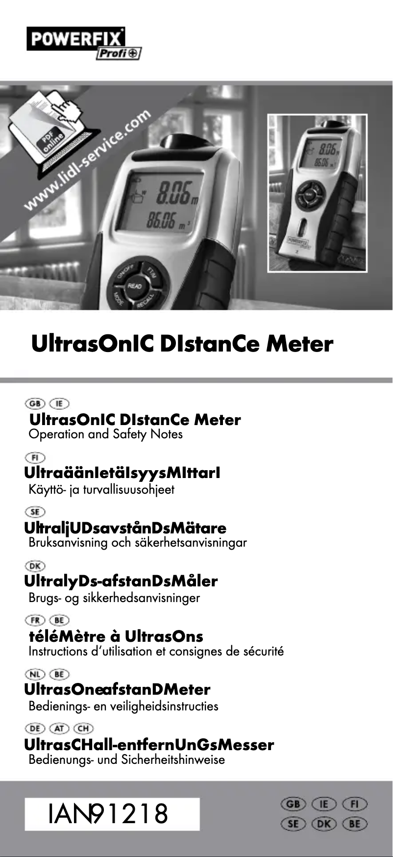 Page 1 de la notice Manuel utilisateur Powerfix Z31697A