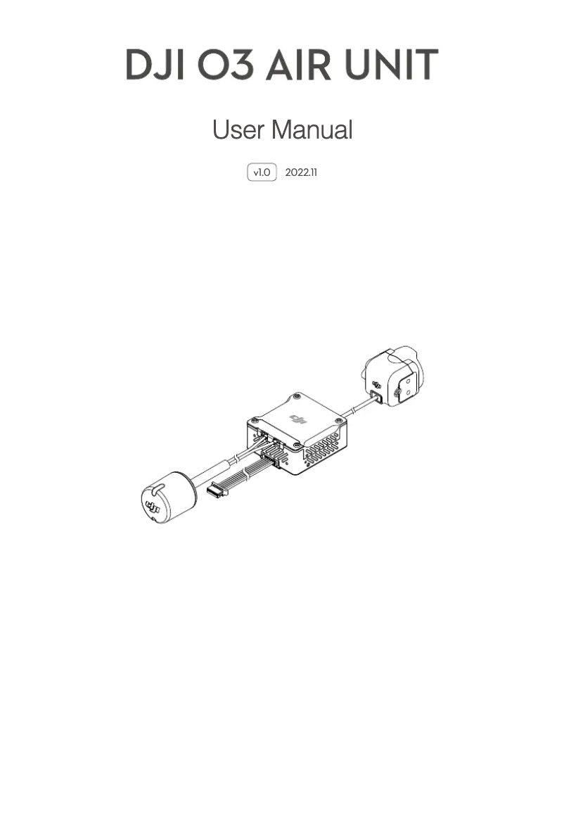 Page 1 de la notice Manuel utilisateur DJI O3 Air Unit
