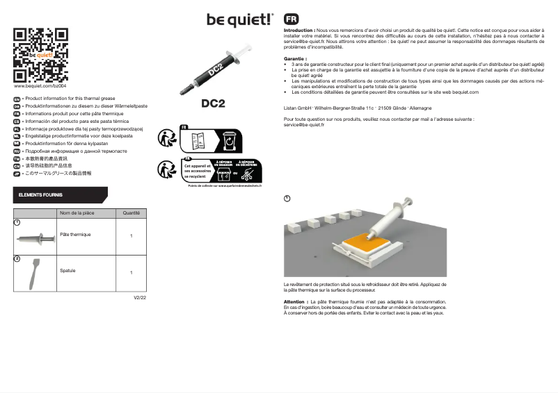 Image de la première page du manuel de l'appareil DC2